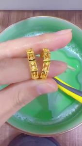 [ Premium Selection ] Gold-Plated Ring for Women Long-Lasting High-End Open Design Simple Classic Heart Ring Sandblasting Craft Imitation Gold Jewelry