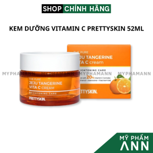 Kem Dưỡng Ẩm Prettyskin The Pure Jeju Tangerine Vita C Cream 52ml Chính Hãng - Kem Dưỡng Trắng Da Hàn Quốc Cao Cấp