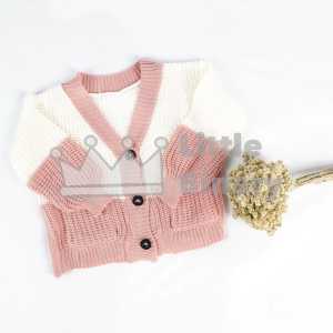 TETSU STORE - Sweater Cardigan rajut anak Perempuan kombinas 2 warna umur 2-12 th / Sweter anak perempuan / Baju rajut anak perempuan / Baju Anak Perempuan Terbaru / Pakaian Anak Kekinian / Atasan baju Anak Perempuan / Cardigan anak perempuan