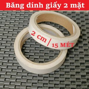 Cuộn Băng Keo Dính Giấy Hai Mặt (2cm Dài 15m) Dùng Cho Văn Phòng Và Thủ Công