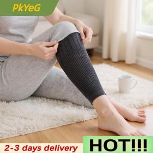 PkYeG 1 Pair Thick Warm Wool Kneepad Leg Guard Cashmere Knee Protector Windproof Coldproof Leg Warmers Women Men KneeCap Leg Sleeves