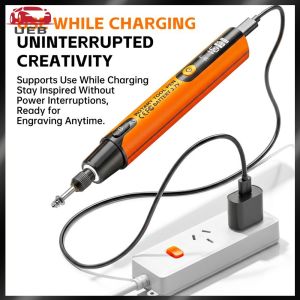 [UEB AUTO] 39Pcs Mini Electric Rotary Tool Kit with LED Digital Display for DIY Sanding Polishing Drilling