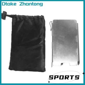 Dtake Outdoor camping stove set pot accessories windshield with pin 9 pieces of mini windshield with cloth bag