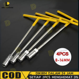 Kunci Sok T Set 4pcs 8-14 mm Lengkap Kunci T Set T8 T10 T12 T14 Kunci Sock T