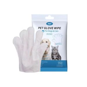 Pet SPA No-Rinse Bathing Gloves Deodorizing Massaging and Cleaning Wet Wipes for Dogs & Cats whole body nourishes hair coat moistunize antibacterial no wash individully wrapped medical grade purification disposable groom remove dust stains bacterialing