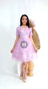 Dress Allea Brukat Tile Mutiara: Gaya Elegan untuk Berbagai Acara