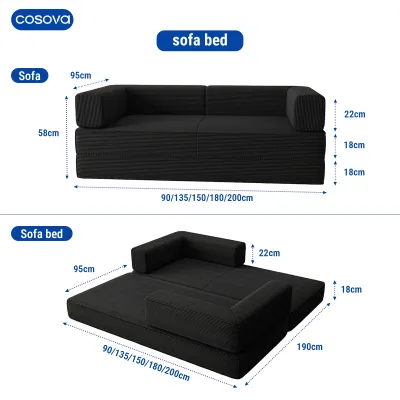 COSOVA Modern Simple Compressed Sofa Full Sponge Vacuum Roll Package Living Room