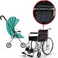 Black Wheelchair Side Pouch Portable Armrest Pouch 3 Pockets Wheelchair Side Bag For Wheelchair. 