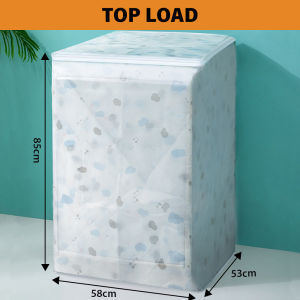Borong365 Waterproof Washing Machine Cover Sarung Mesin Basuh Front Load Top Load Dustproof PEVA Sunscreen Cloth Cover