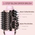 Hair Dryer Brush Blow Dryer Brush in One, Upgraded 4 in 1 Hair Dryer and Styler Volumizer with Negative Ion Anti-frizz Ceramic Titanium Barrel Hot Air Brush Hair Straightener Brush. 