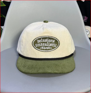 Topi Rope Hat Corduroy Cream Army Thisplan