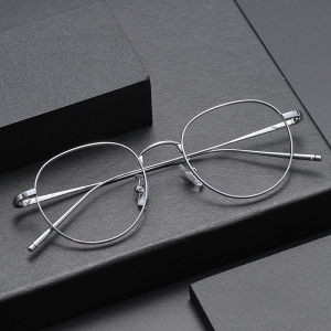 FIRADA Fashion Comfort Eyewear Luxury Retro Round Titanium Glasses Optical Prescription Eyeglasses Frame For Men Women 2A66-C