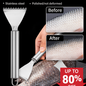 Household stainless steel scaler with hook planer kitchen gadget