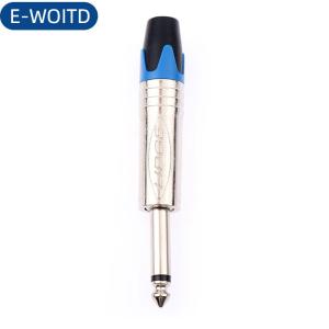 E-WOITD 6.35mm âm thanh cắm câm cắm kết nối jack mono lắp ráp Microphone Conector với chức năng tắt tiếng