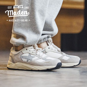 MADEN brand workwear style mens youth outdoor travel comet jogging shoes mens breathable and versatile trendy star dad shoes retro lightweight sports and leisure shoes