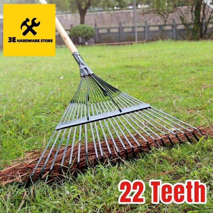 COD 22 Teeth Grass Rake Head Garden Leaf Rake Cleaning Tool | Lazada PH