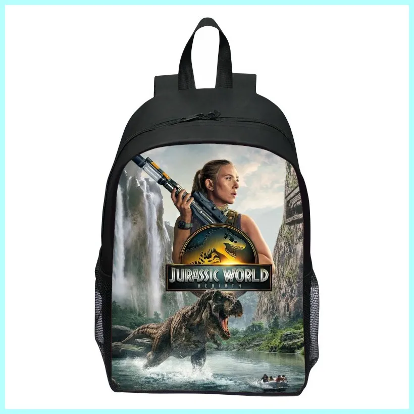 New Print Jurassic World Rebirth O Schoolbag Primary School Student Cartoon  Jurassic World Backpack - Main Image