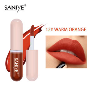 SANIYE 【BPOM】Matte Lpistik Mini Kapsul Series Waterproof Transferproof  Ringan Pigmentasi Tinggi 12 Warna Produk L1135