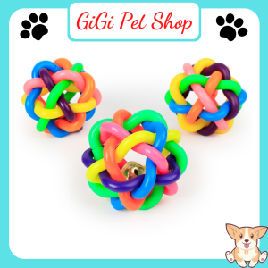 Quả bóng xúc sắc soắn 7 màu chuông leng keng đồ chơi dễ thương cho thú cưng chó mèo giảm stress tập vờn - GiGi Pet Shop