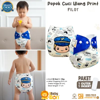BABYLEON Clodi 0-3Th Clodi Print+ Insert Popok Kain Bayi Baby Cloth Diapers Diaper Newborn BY-82 BY-830 BY-831