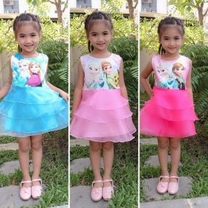 2-8ขวบ เดรสเอลซ่าผ้าแก้ว 3 ชั้น ชุดกระโปรงเด็ก ชุดเจ้าหญิง เสื้อเด็กหญิง ชุดกระโปรงเด็ก เดรสเด็กผู้หญิง เสื้อผ้าเด็กผู้หญิง [231]