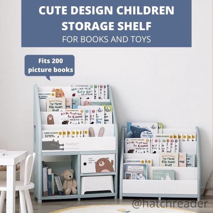 Children Kids Bookshelf Shelf bookcase book toy storage organization ...