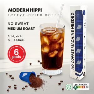 Modern Hippi Freeze Dried Coffee |Starter Pack Mixed | 6 Coffee Profiles | 6 Cups | Instant Freeze Dried Coffee | 100% Specialty Arabica Beans | No Preservatives | No Sugar | No Machine Needed | Coffee Made Easy