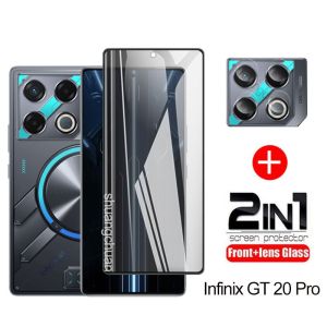 2in1 For Infinix GT 20 Pro Tempered Glass GT 20 pro clear HD Screen Protector glass film Full screen covered Privacy tempered glass film+camera lens film