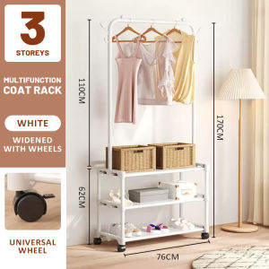 Floor-standing Dustproof Clothes Rack Home Use Overnight Temporary Clothing Storage Cabinet Multi-functional Iron Rack