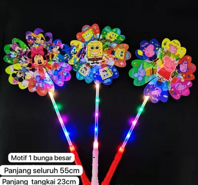 MAINAN KINCIR ANGIN LED RAINBOW DIY