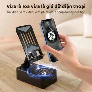 Giá Đỡ Điện Thoại 3in1 – Xoay 360° Loa Bluetooth To Rõ Sạc Dự Phòng 5000mAh – Gọn Gàng Sang Trọng