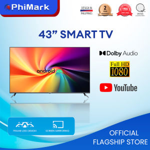 PhiMark 43" Full HD Frameless Android 11 Smart LED TV (1GB+8GB)ISDB-T Receiver WIFI MIRROR CAST
