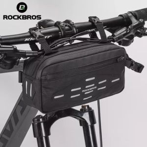 ROCKBROS Bicycle Front Basket Handlebar Bag Frame Pannier Cycling Bag Portable Shoulder Bag Scooter Bag Outdoor