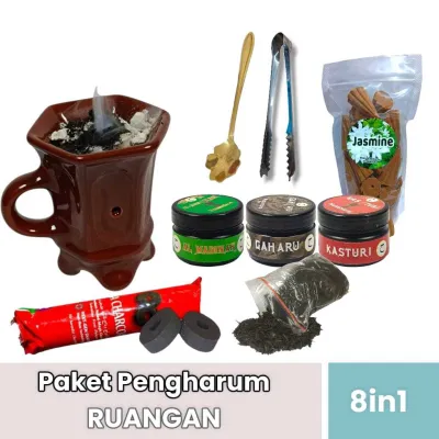 paket buhur arab komplit 8 in1 prapen kayu buhur gahru kasturi hajar aswad arang capitan sendok