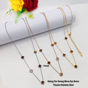 Kalung Bunga Kerang Grigi Bolak Balik Anti Karat Anti Luntur Terbaru Titanium Stainless Steel