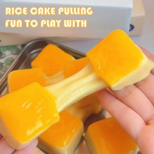 LZHDP MALL Simulated Yellow Rice Cake Squeeze Toy Sensory Relax Gift Rice Cake Squeezing Toy Kneading Toys Stretch Slow Rebound Squeeze Toy Kids Toy