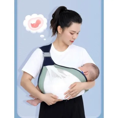 Địu Em Bé Vải Lưới Thoáng Khí Một Bên Vai - Chống Gù Siêu Êm Ái An Toàn Cho Bé Sơ Sinh - 36 Tháng