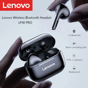 Lenovo Authorised Reseller Lenovo LP40 Pro Wireless Earbuds Bluetooth Earphone Headset With Microphone for Mobile Phones Iphone Apple Android