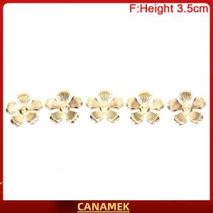 Miễn phí vận chuyển✨ 50pcs cổ điển kim loại lá Filigree hoa Slice Charms DIY Craft đồ trang sức làm