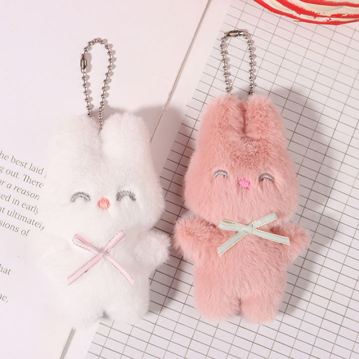 FunFactory Cute Squinting Rabbit Plush Toy Cartoon Bunny Pendant Soft ...