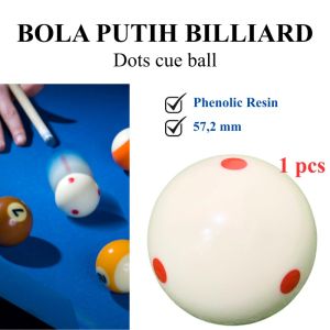 KANSA Snooker Cue Ball Billiards 57.2mm 6 Dot-Spot Measly White Pool-Billiard Cue Ball Billiard Pool Crystal Ball