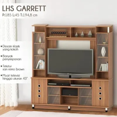 Rak TV / meja TV / lemari hias TV tinggi OLYMPIC LHS GARRET - lemari hias