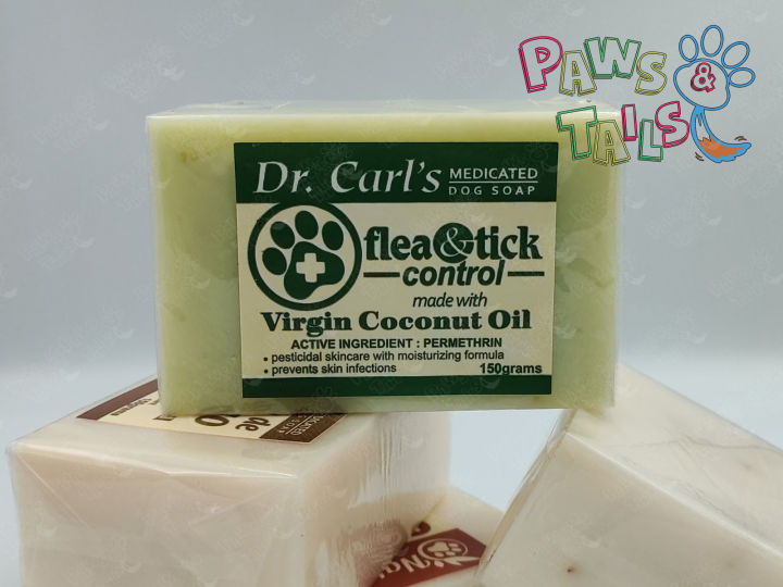 Dr. Carl Flea and Tick control Dog Soap 150g made with virgin