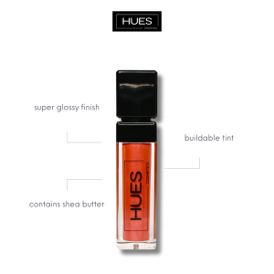 Hues Cosmetics Lip Gloss Lip Tint (Swag) Super Shiny With Shea Butter