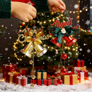 Christmas Bells Decor Jingle Bell Christmas Decorations for Home Door Fireplace Xmas Tree Ornaments