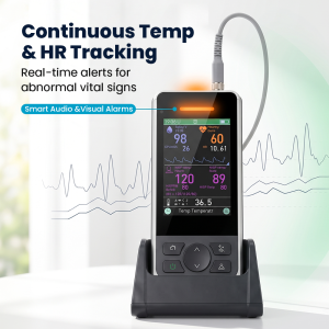 3.5-Inch Color TFT Hand-held Patient Monitor Human Vital Signs Monitor (SpO2 NIBP ETCO2 TEMP Optional )