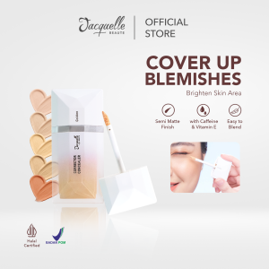 Jacquelle Corrector Concealer - Liquid Concealer Semi Matte Finish / Concealer Foundation Tahan Air dan Tahan Lama / Liquid Concealer Full Cover Makeup / Concealer Matte Tahan Lama  / Concealer Long Lasting / Concealer Lightweight & Soft Concealer