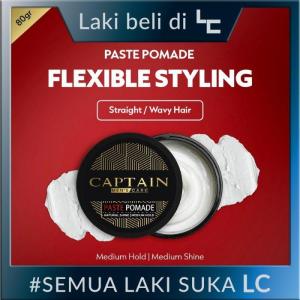 Captain Paste Pomade Fiber Wax Medium Hold 80gr / Flexible Styling