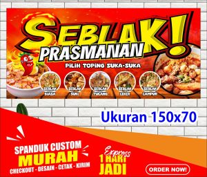 Banner SEBLAK Spanduk SEBLAK 150X70 cm COD Banner SEBLAK Spanduk SEBLAK 150X70 cm