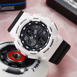 SANDA Top Luxury Fashion Woman Men Sports Watches Mens G style LED Digital Military Waterproof Watch Dual Display Women Clock
